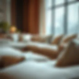 Luxurious sectional sofa with plush cushions