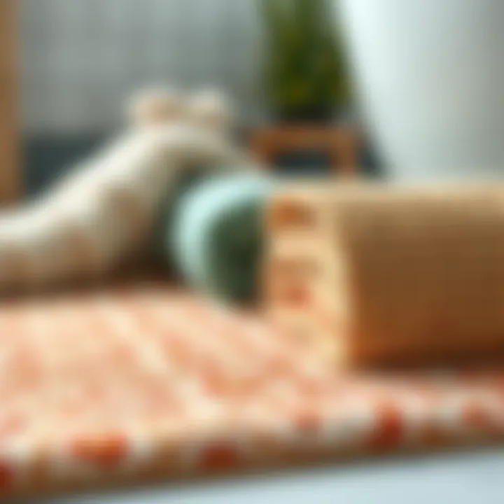 Materials for Non-Slip Bath Mats Close-up of various materials used in non-slip bath mats for dogs