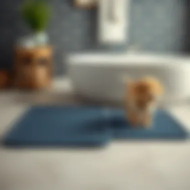 Comparison of Bath Mat Sizes Different sizes of non-slip bath mats arranged for comparison