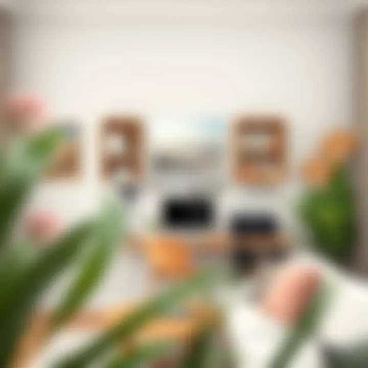 Versatile wall organizer in a home office setting