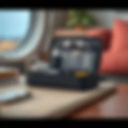 Compact travel cable organizer showcasing various compartments