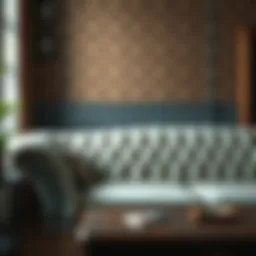 A well-maintained vintage sofa showcasing intricate design