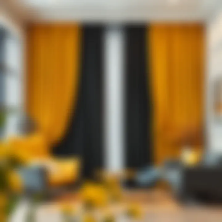 The Aesthetic and Functional Dynamics of Yellow Black Curtains Introduction