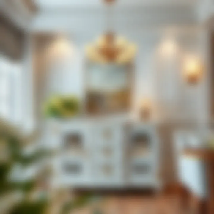 Elegant White Gold Chest in Modern Living Room Elegant white gold chest in a modern living room setting