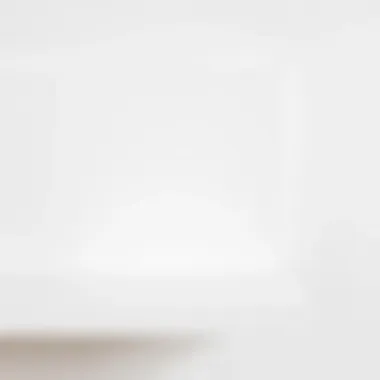 Smooth Finish of White Lacquer Shelf Close-up view of the smooth finish of a white lacquer wall shelf