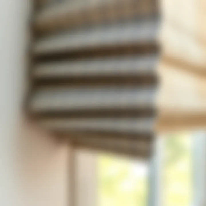 Quality Fabric Choices for Roman Blinds Close-up of roman blind materials revealing texture and quality