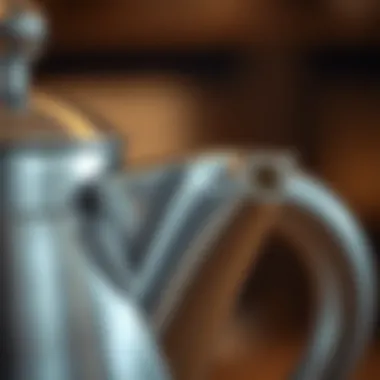 Craftsmanship of Stainless Steel Kettle Close-up of kettle spout showcasing craftsmanship