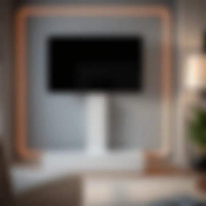 Installation of a television pedestal stand with focus on stability