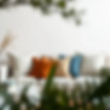 Minimalist Design with Linen Cushion Covers Stylish arrangement of linen cushion covers against a minimalist backdrop.