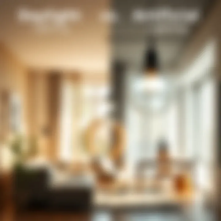 A comparison of natural daylight and artificial lighting