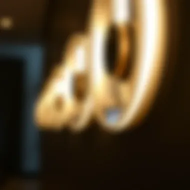 Innovative Features in Wall Lamp Design Close-up of wall lamp design showing innovative features