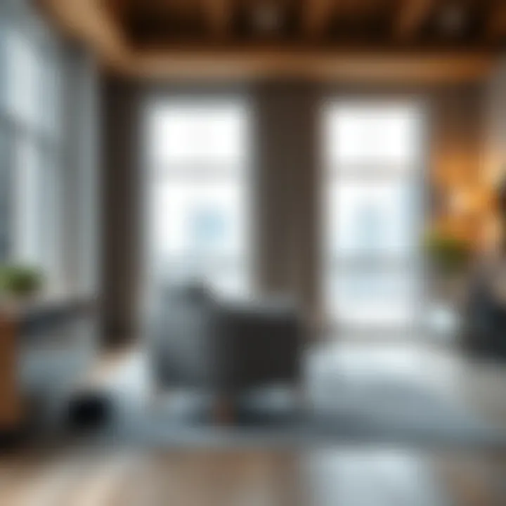 Grey Modern Armchair in Contemporary Office Grey modern armchair featured in a contemporary office design