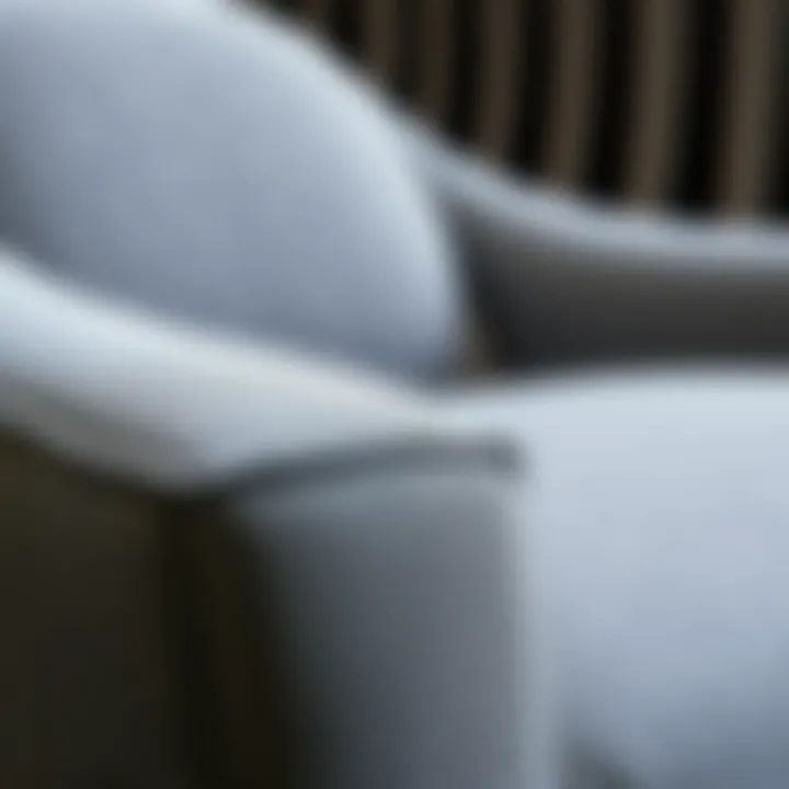 Close-Up of Fabric Texture Close-up of the fabric texture of a grey modern armchair