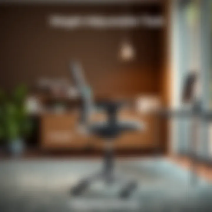 Height Adjustable Task Chair Features Adjustable chair demonstrating various height settings