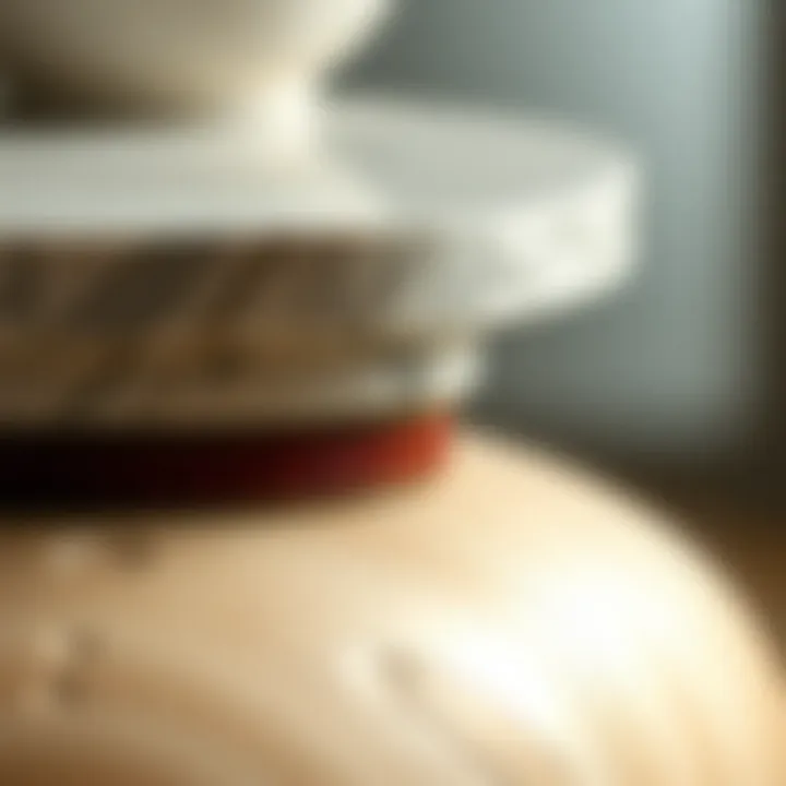 Material Details of a Contemporary Side Table Close-up of materials used in a 12-inch deep side table