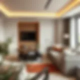 Stylish 12-inch deep side table in a modern living room setting