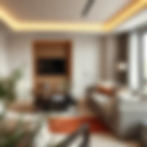 Stylish 12-inch deep side table in a modern living room setting