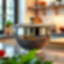 Colander with lid showcasing modern design