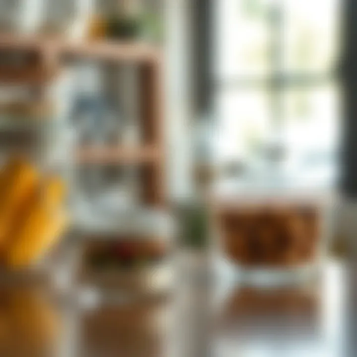 Elegant clear containers showcasing food storage