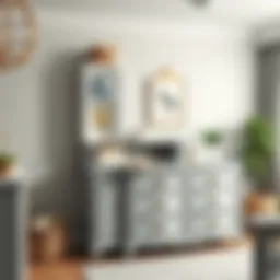 Elegant nursery dresser with storage solutions
