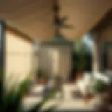 Innovative design showcasing shade cloth plastic clips in an outdoor setting