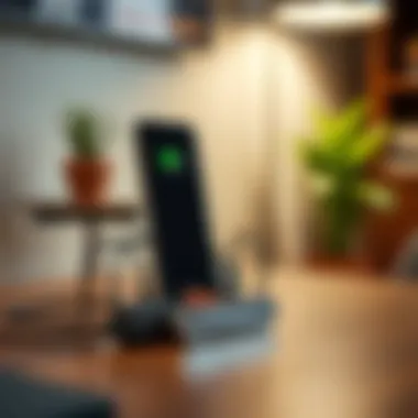 Compact charging station efficiently managing cables