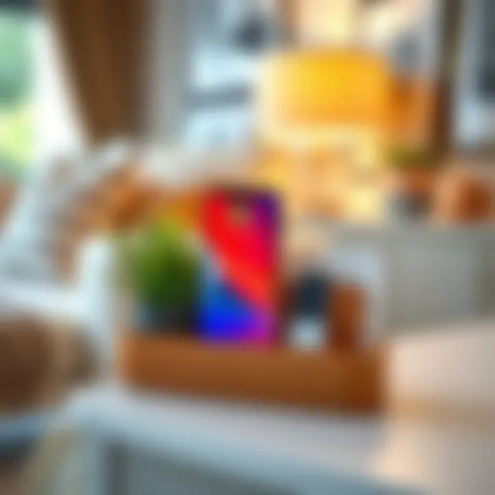 Stylish charging organizer blending with home decor