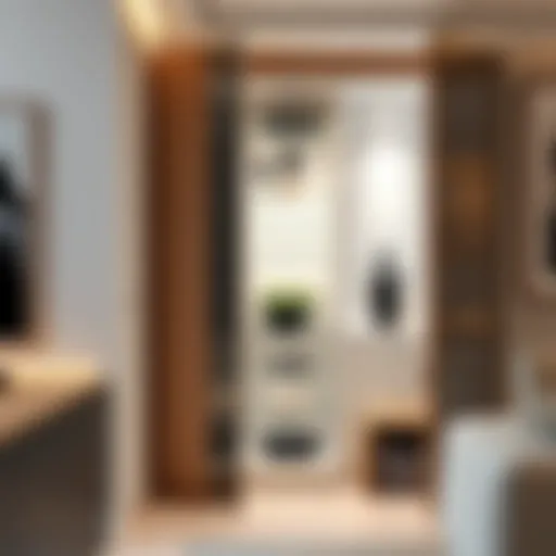 Elegant tall skinny pantry with modern design