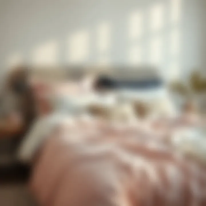 Cozy bedding arrangement illustrating psychological comfort