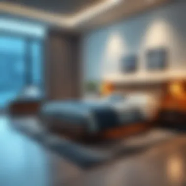 Smart bed technology demonstrating integration with home automation