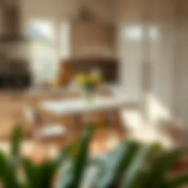 Compact transforming table in a stylish kitchen