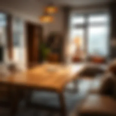 Multi-functional transforming table in a cozy apartment