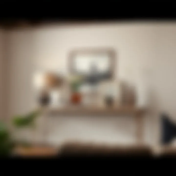 Stylish Console Table Arrangement with Decorative Accents