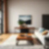 Elegant Trent Austin Design Console Table in a Modern Living Room