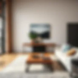 Elegant Trent Austin Design Console Table in a Modern Living Room