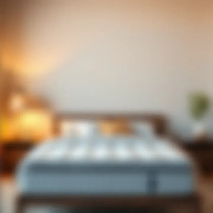 An interior setting featuring a twin bed with a stylish mattress topper