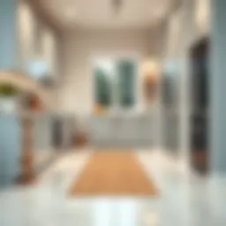 Elegant non skid runner in a modern kitchen setting