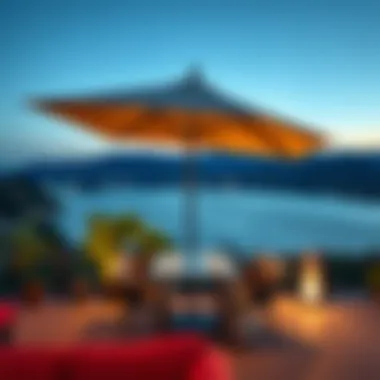 Innovative stabilization method for a patio umbrella