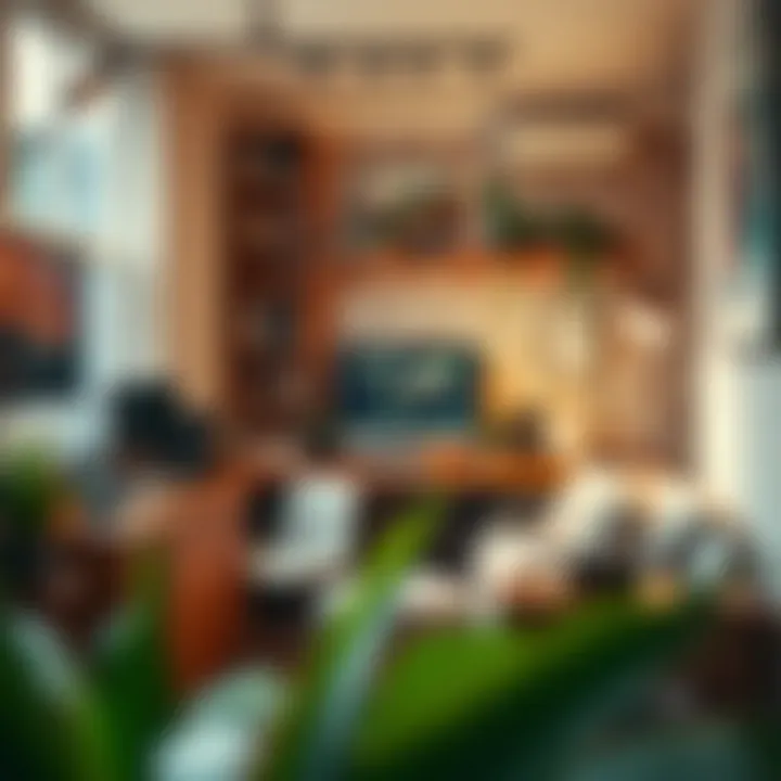 Cozy computer corner setup promoting productivity and comfort