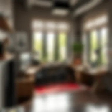 Smart technology enhancements within a modern workspace