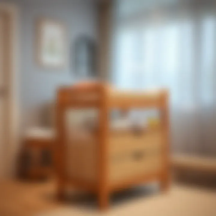 Safety features highlighted on a diaper changing table