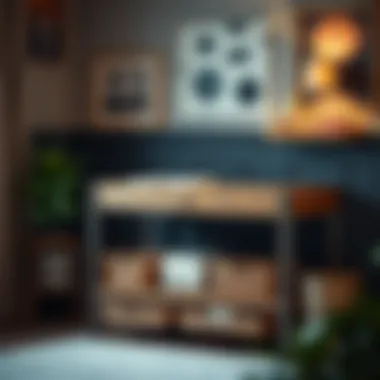 Stylish diaper table showcasing storage options and functionality