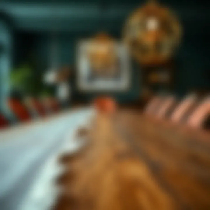 Diverse Material Choices for Tables Material options for ten-person tables