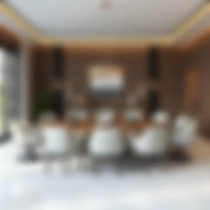 Spacious Round Table Design Round table with ample space for ten