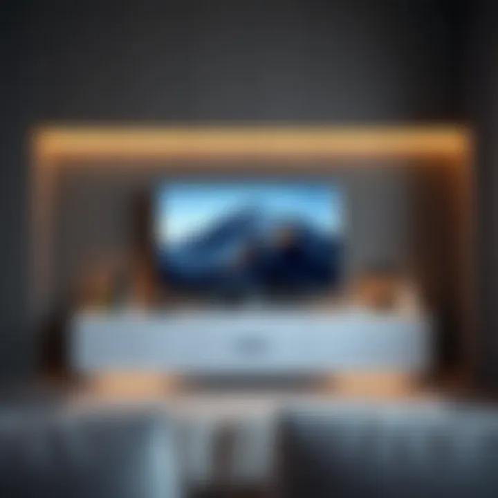 Modern TV Stand Design for PlayStation 5 Elegant TV stand showcasing modern design elements suitable for PS5.