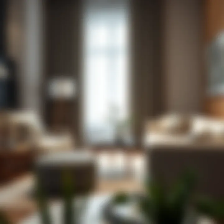 Minimalist Small End Table with Storage Contemporary small end table in a minimalist living room setting