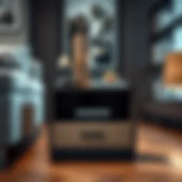 Elegant small end table with integrated storage showcasing modern design