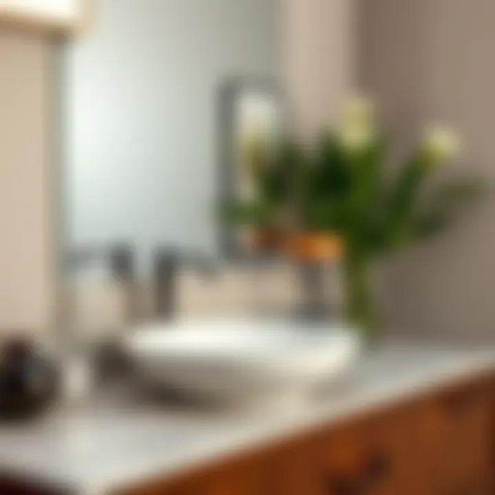 Chic Ceramic Sink Vanity Top Beautifully designed ceramic sink on a chic vanity top