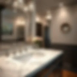 Luxurious marble vanity top showcasing elegant design and craftsmanship