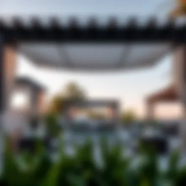 A variety of canopy designs showcasing modern aesthetics